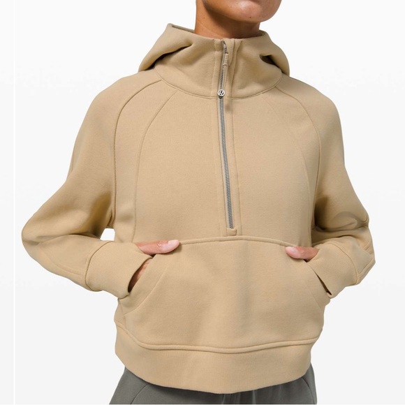 lululemon athletica Sweaters - 11. Lululemon Scuba Oversized 1/2 Zip Hoodie in Trench